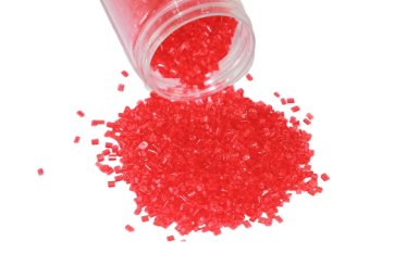 Red PMMA Granules Red Acrylic Red PMMA Plastic Particles